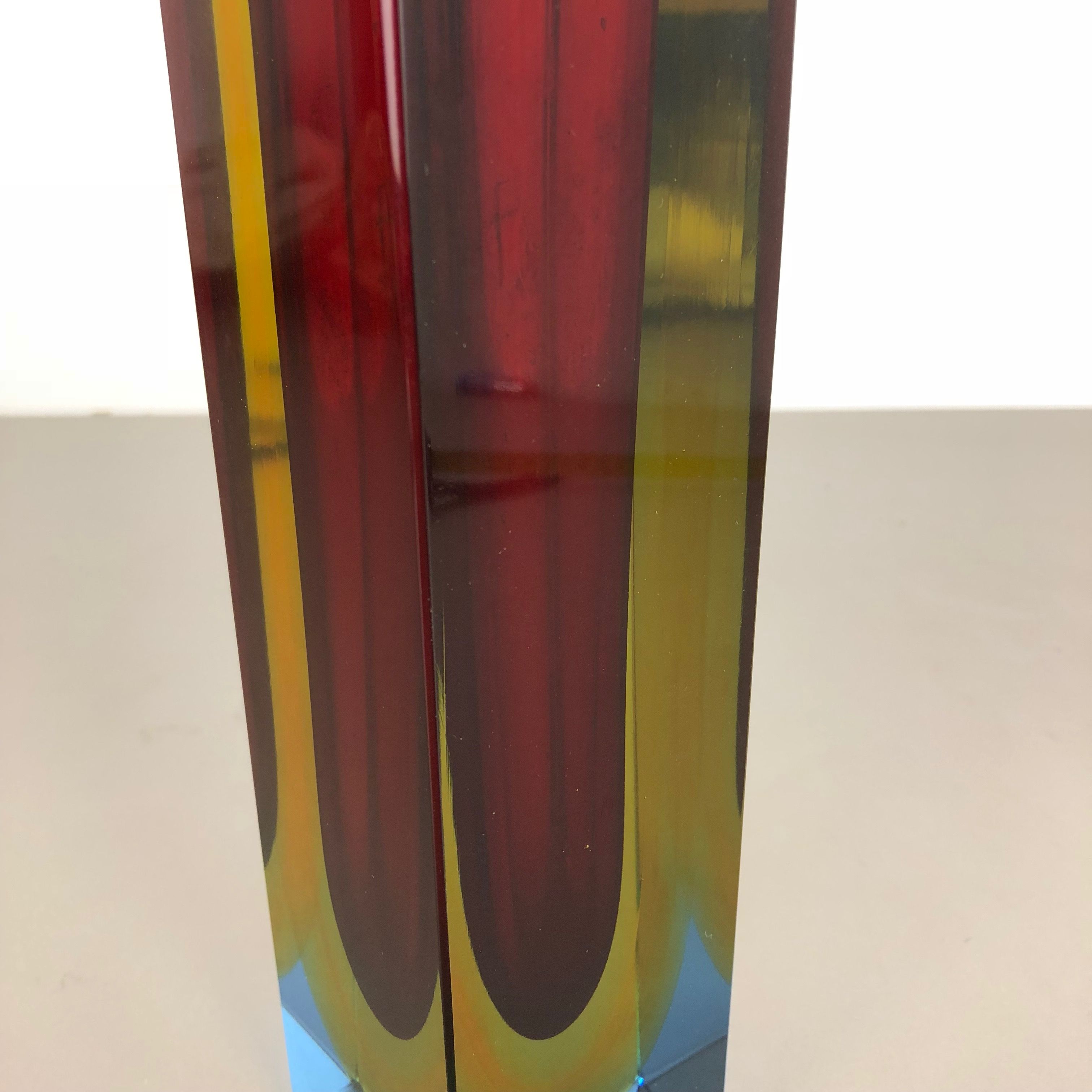 Murano glass sommerso vase designed by Flavio Poli, Italy, 1970s