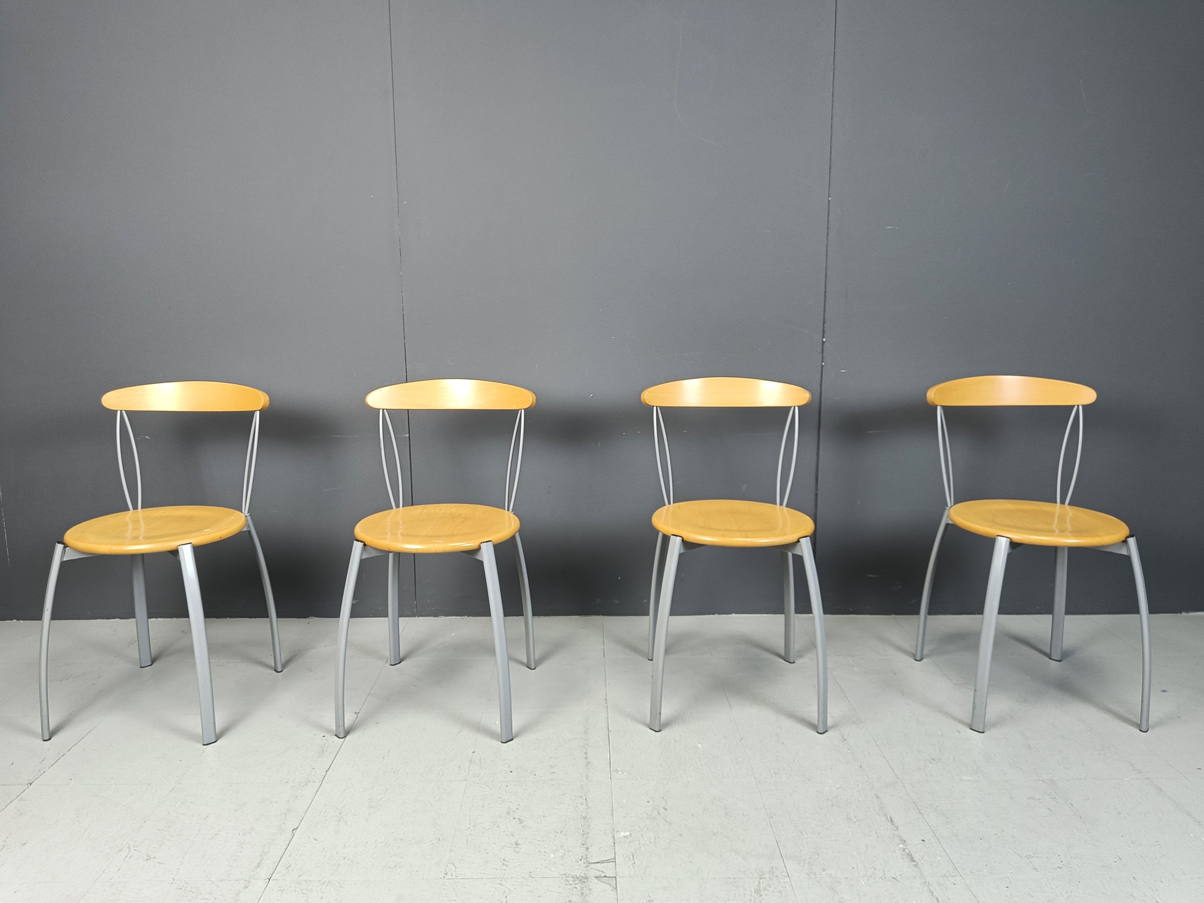 Vintage postmodern Italian dining chairs, 1990s