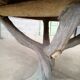 Wood-style cement garden table