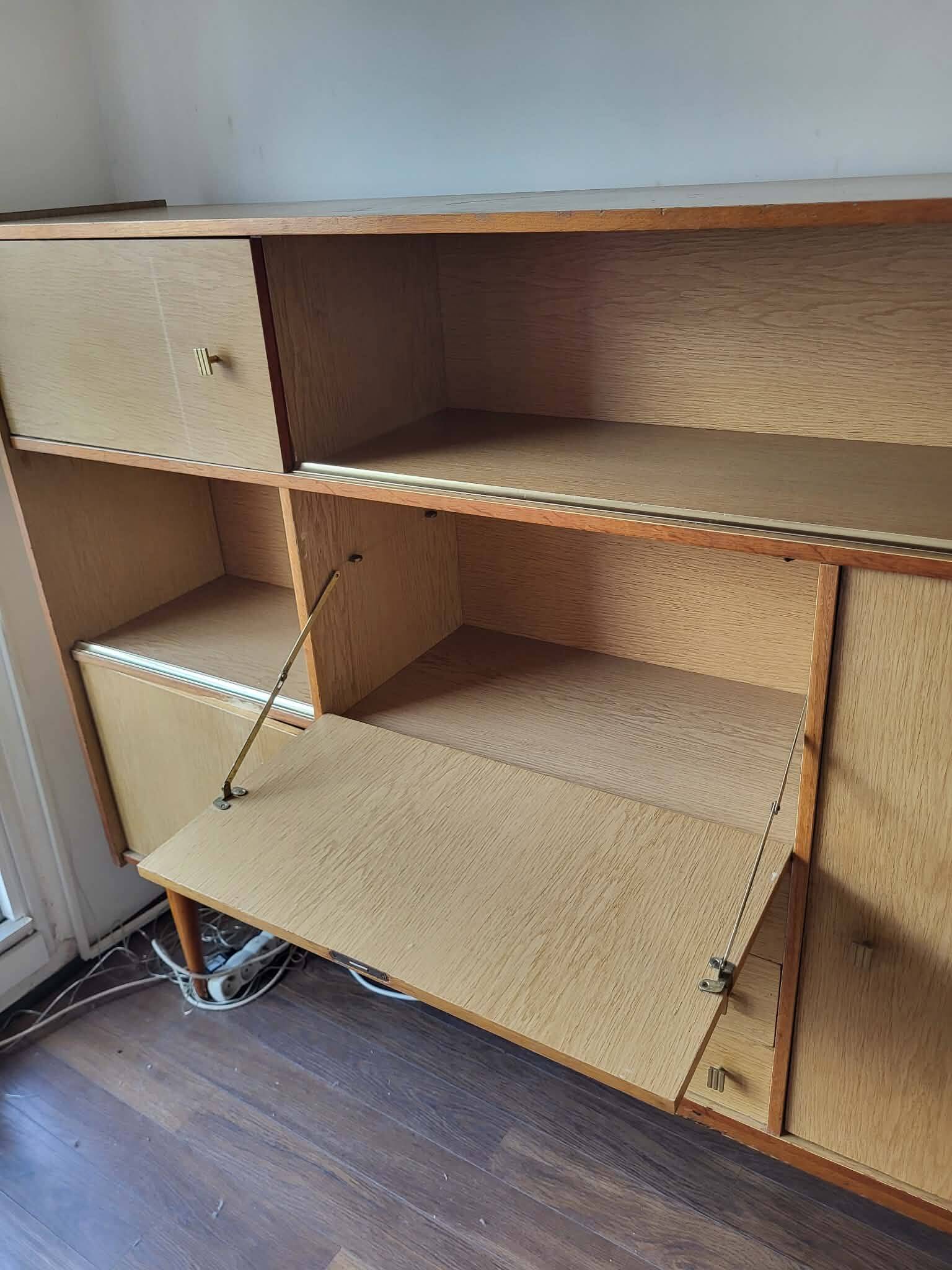 1960s secretary buffet on tapered legs