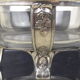 Antique glass cut with silver metal frame decorated with roses-Art Deco