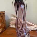Vase en verre torsadé