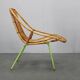 Rare pair of Alan Fuchs for ULUV rattan lounge chairs, Czechoslovakia, 1960s