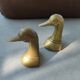 Paire de canards en laiton serre-livres