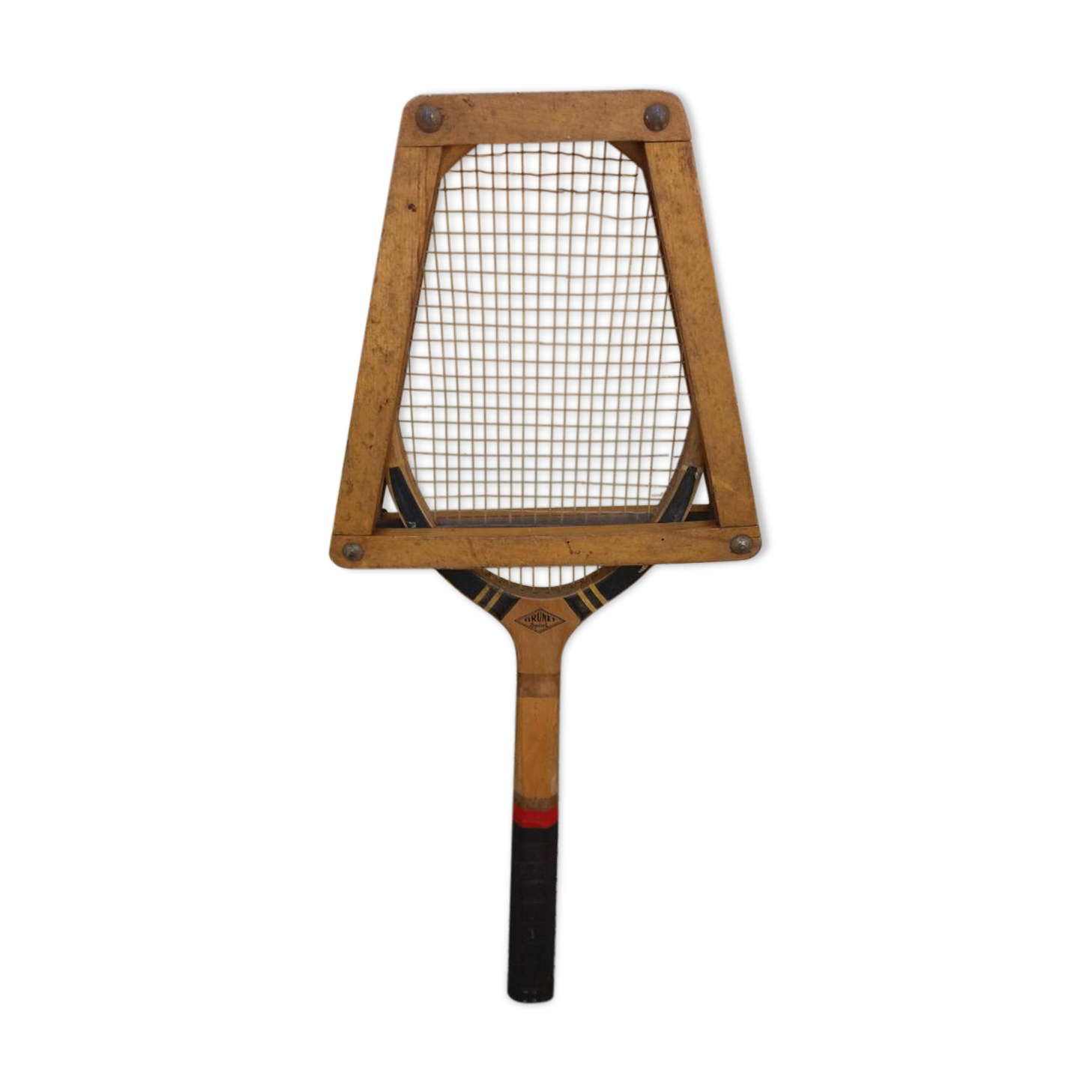 Old wooden tennis racket