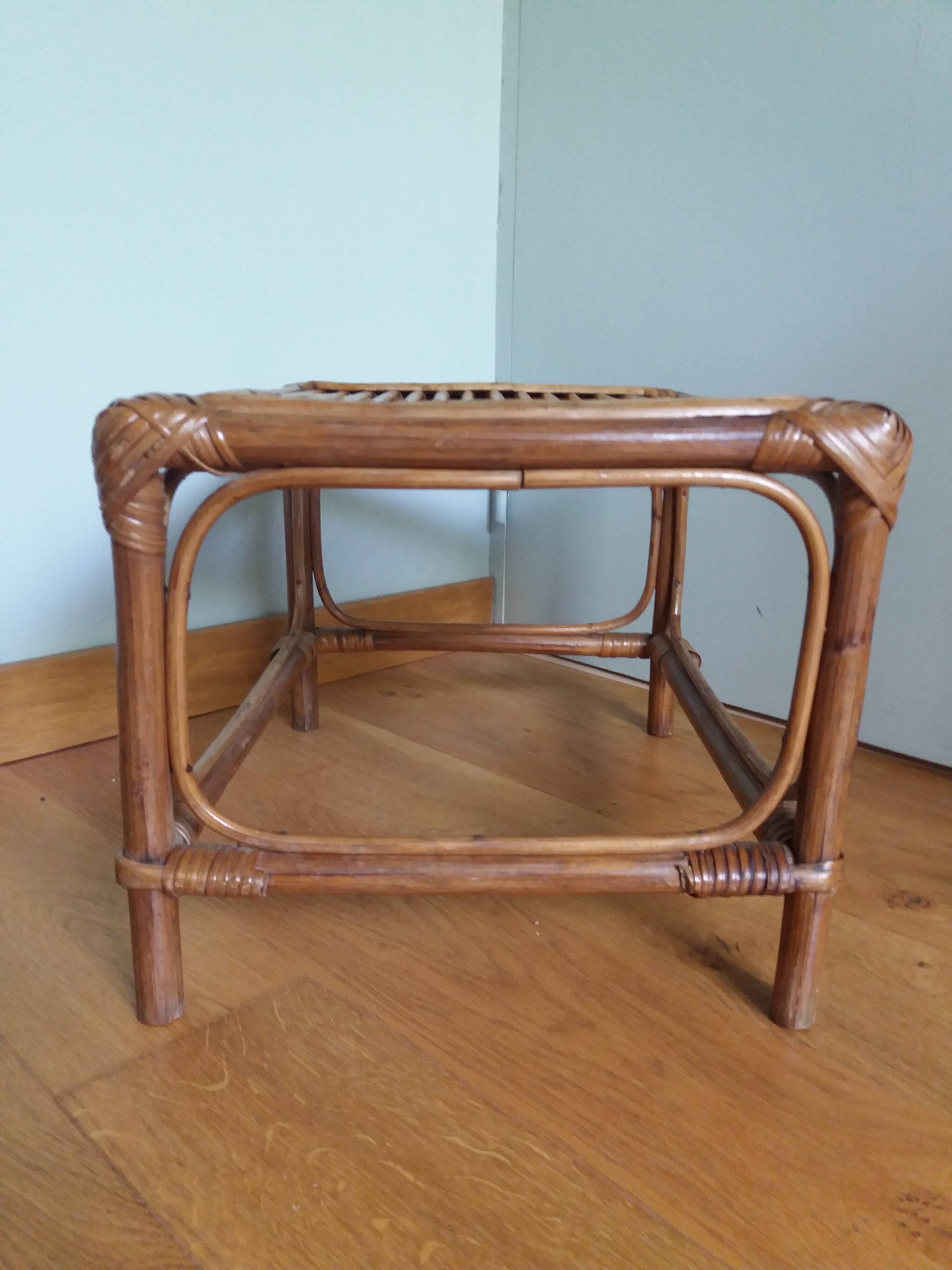 Wicker rattan end table