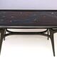 1950s Style Dining Table with Glass Top Lacquered by Enzio Wenk, Italy, 2019