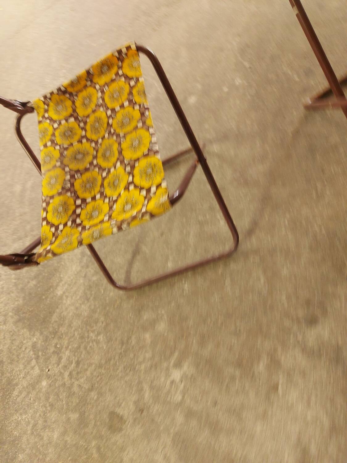 2 vintage folding camping chairs