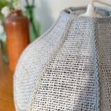 Vintage blue rattan pendant light