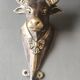 Bronze patinated metal bull wall hook