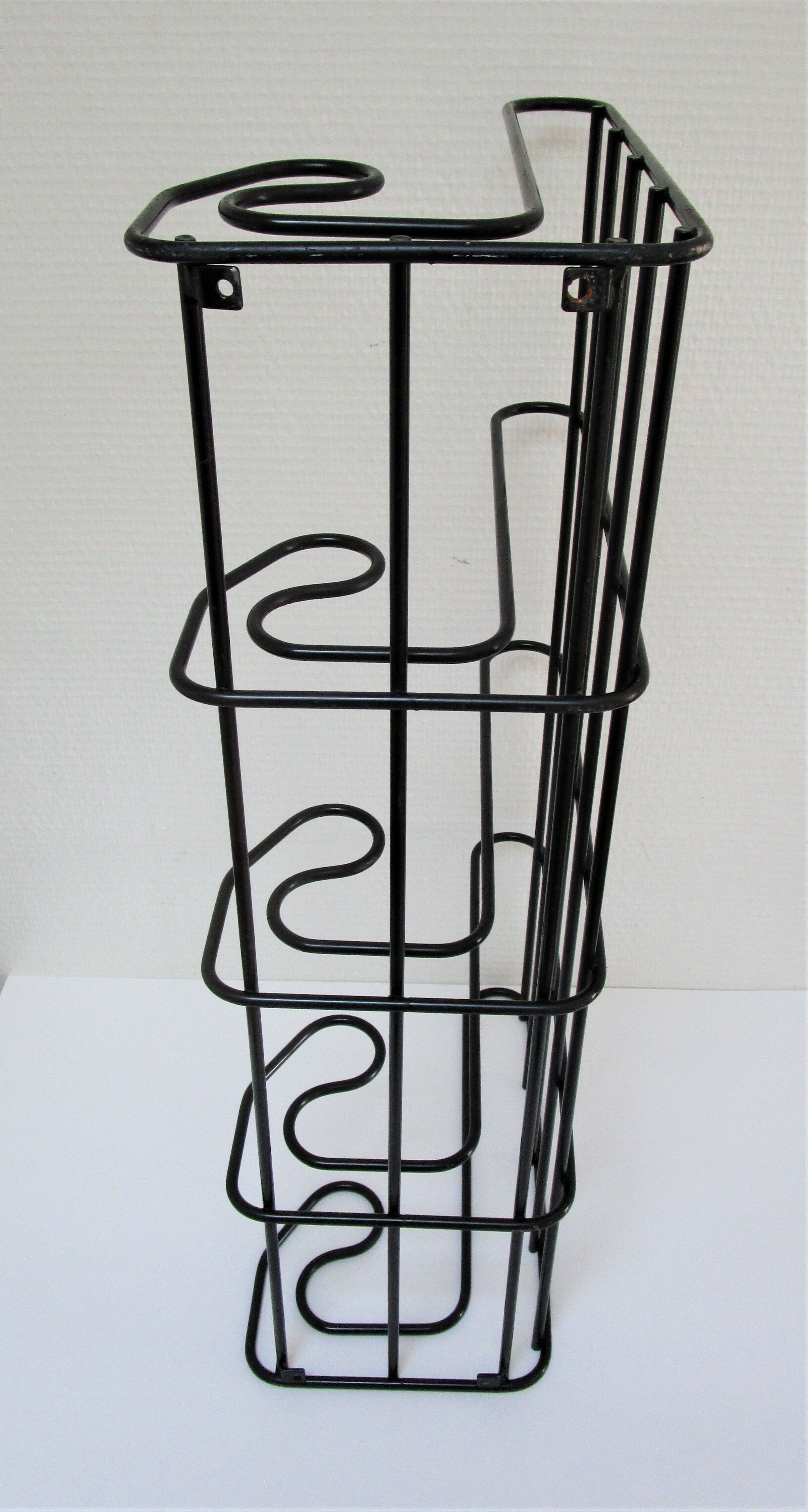 Coat rack metal black ikea design 80s