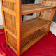 Shoe cabinet / Wooden and bamboo shelf (3 levels) H: 63 cm,