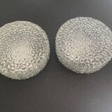 Pair of RZB molded glass ceiling lights, 1960s. Germany