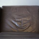 x2 Danish Armchairs in Leather by Georg Thams, Denmark 1960s