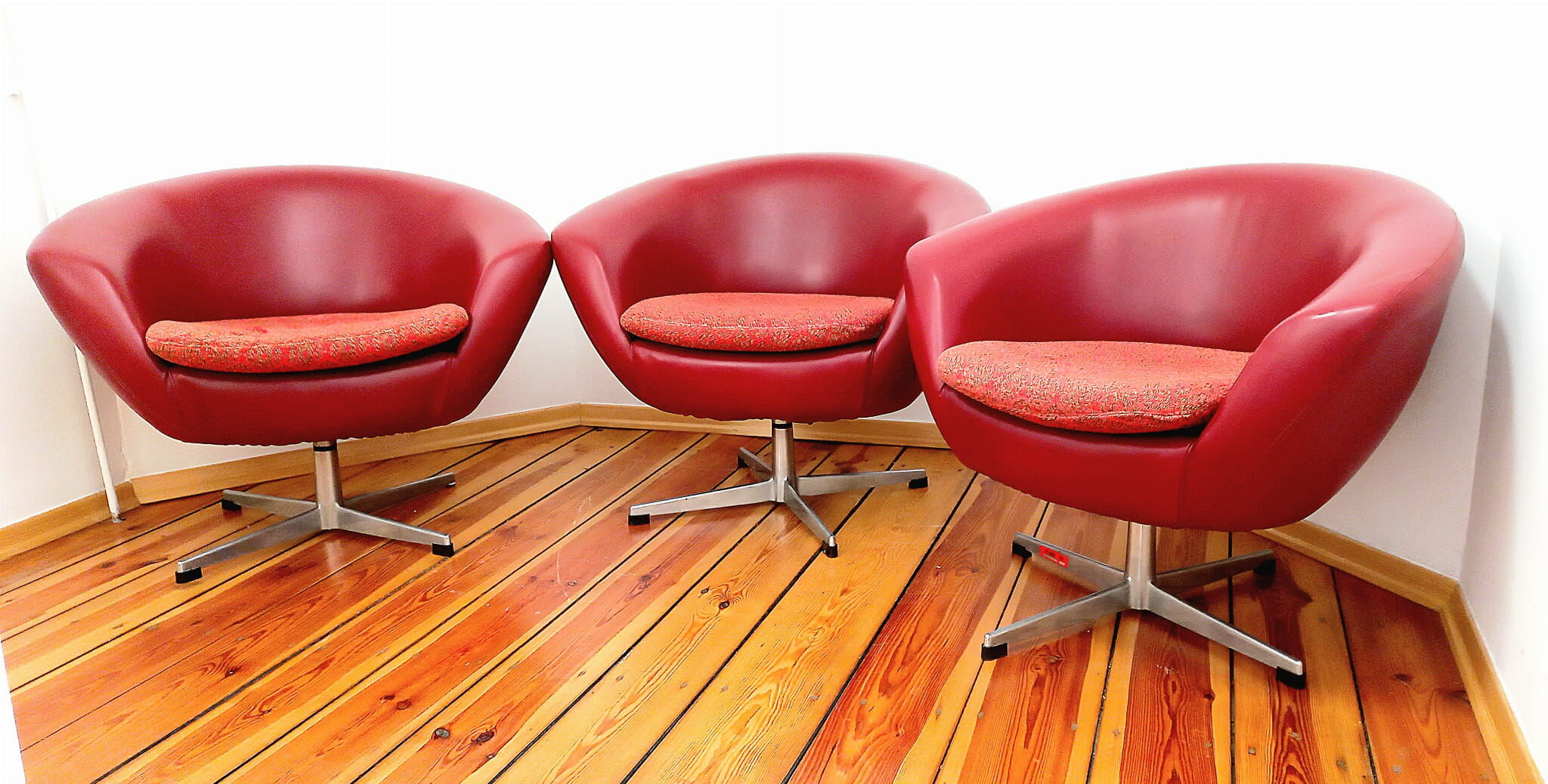 Set of swivel chairs, Czechoslovakia, 60s, Up Zavody Rousinov