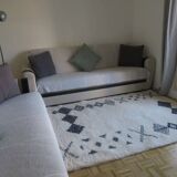 White handmade traditional wool rug 300/200cm
