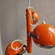 Vintage Space Age 70s Pendant Light – 3 Adjustable Spotlights – Orange