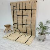 Handmade moroccan berber carpet 262 x 146 cm