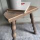 Small solid wood stool