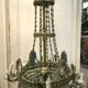 Louis XVI style chandelier in bronze and crystal pendants XIX Century