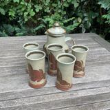 Coffee/herbal tea/orangeade stoneware service from Blanot pottery