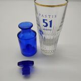 Old perfume bottle in cobalt blue glass