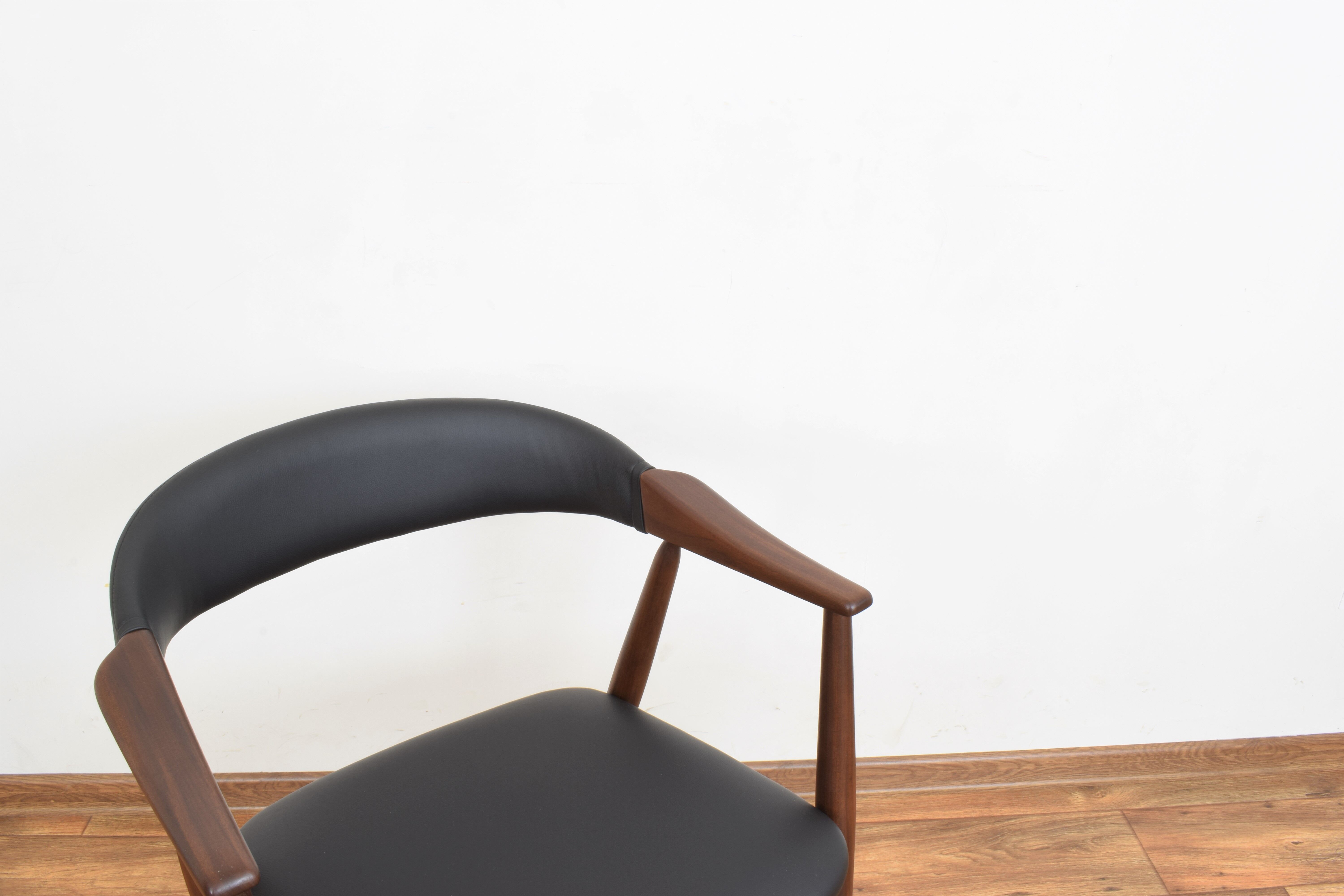 Danish Teak & Leather Armchair by Th. Harlev for Farstrup Møbler