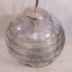 Set of 2 smoked glass ball suspensions by Doria Leuchten, Germany, 1970s.
