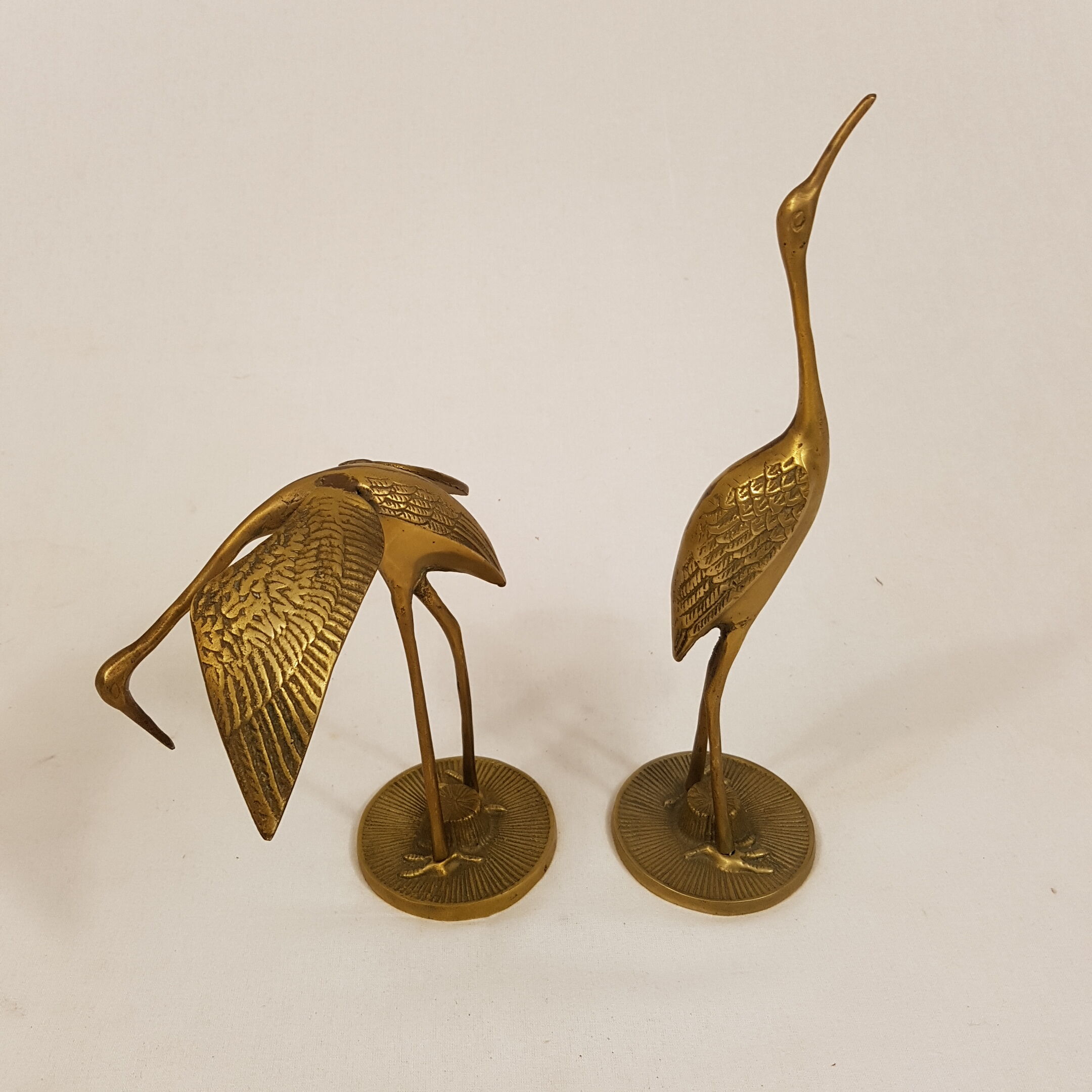 Couple de hérons en laiton