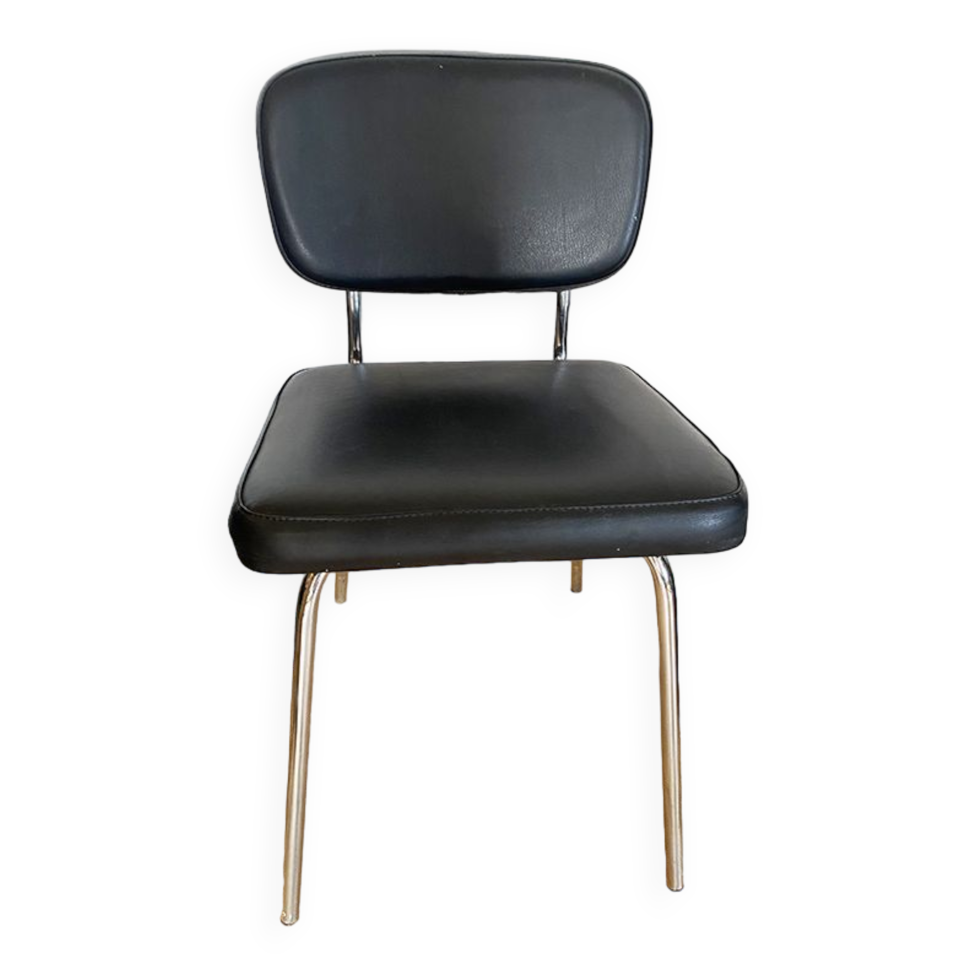 Black leatherette chair