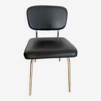Black leatherette chair