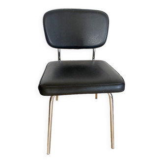 Black leatherette chair