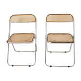 Pair of folding chairs Plia Anonima Castelli, 70s