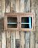 Small antique wall display cabinet in walnut.