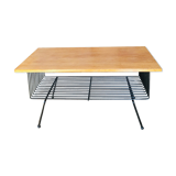 Black metal wood coffee table