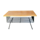 Black metal wood coffee table