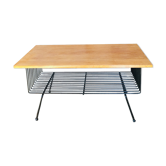 Black metal wood coffee table