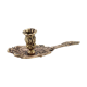 Old brass hand candle holder