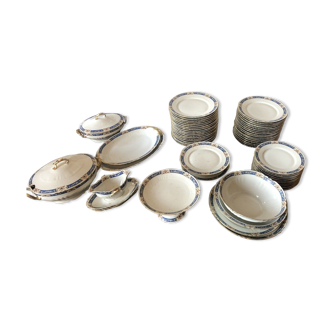 Service complet 74 pièces porcelaine de Limoges vintage art déco