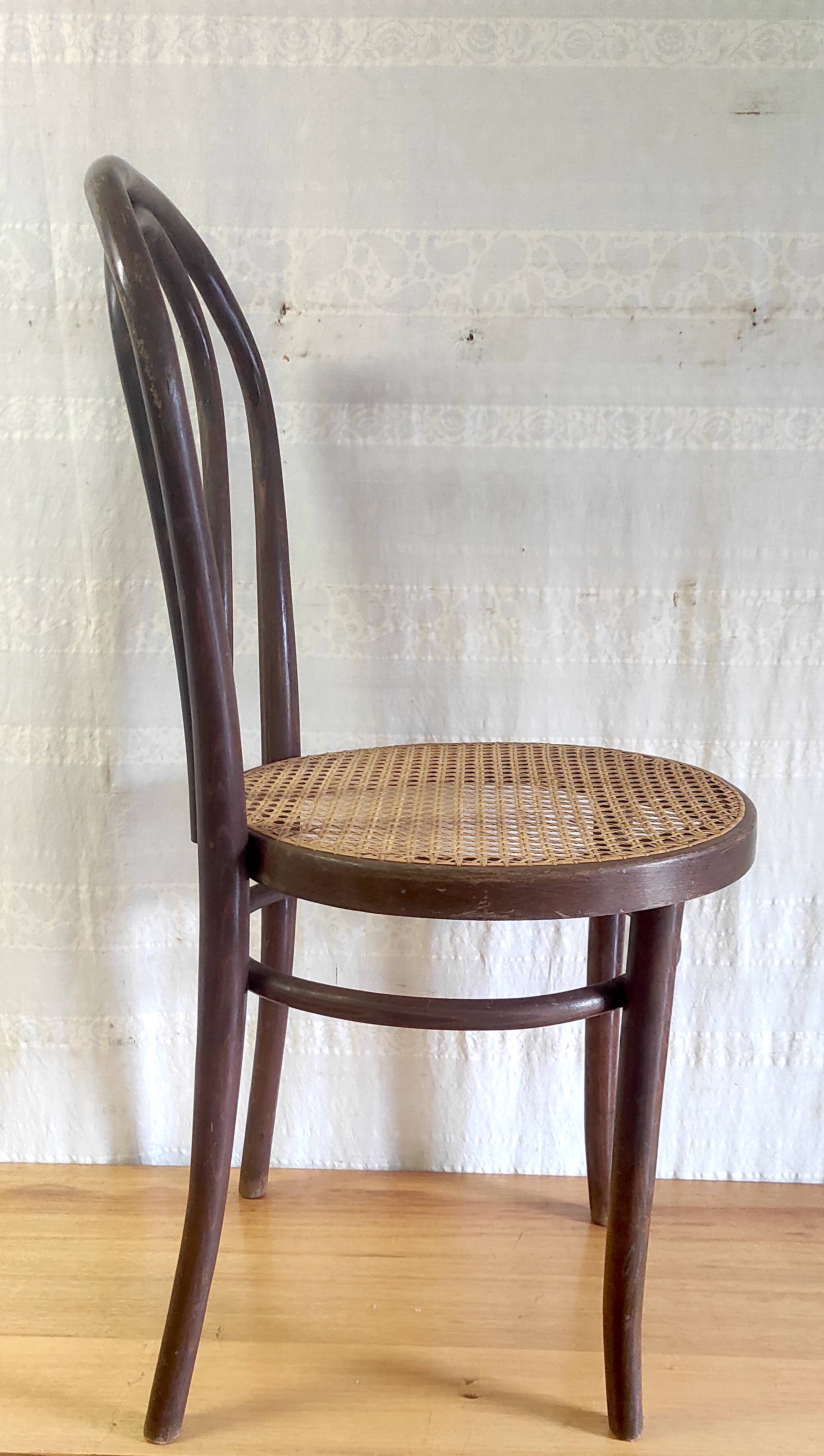 Bentwood and traditional cane chair - mid-20th century