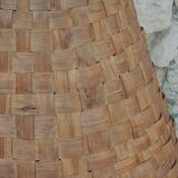 Vintage basket in rattan braid