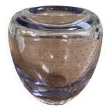 Bubble glass vase Val Saint Lambert