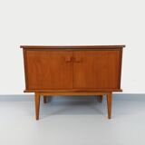Small vintage Scandinavian teak sideboard from the 1960s.