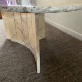 Vintage Carrara marble coffee table