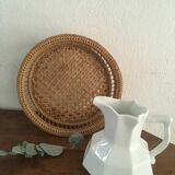 Canning basket and 70s rattan