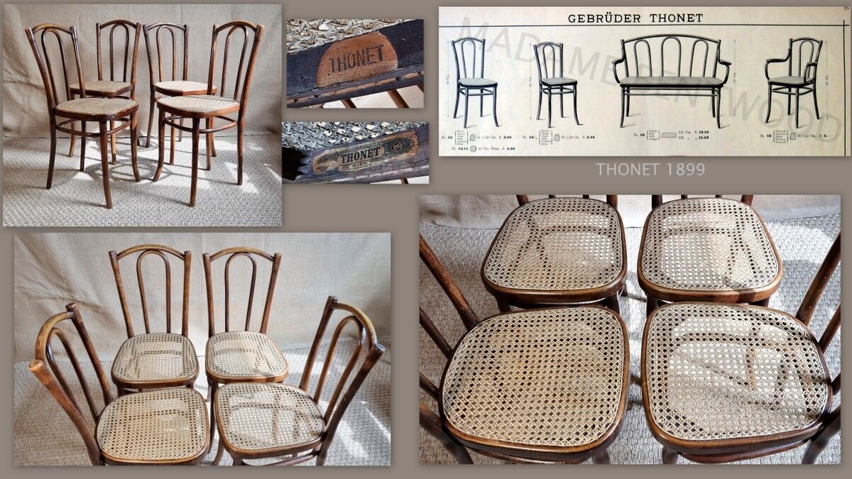 4 chairs Thonet n°56 late nineteenth