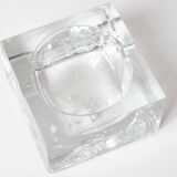 Cendrier en verre soufflé à bulles par Nybro Sweden