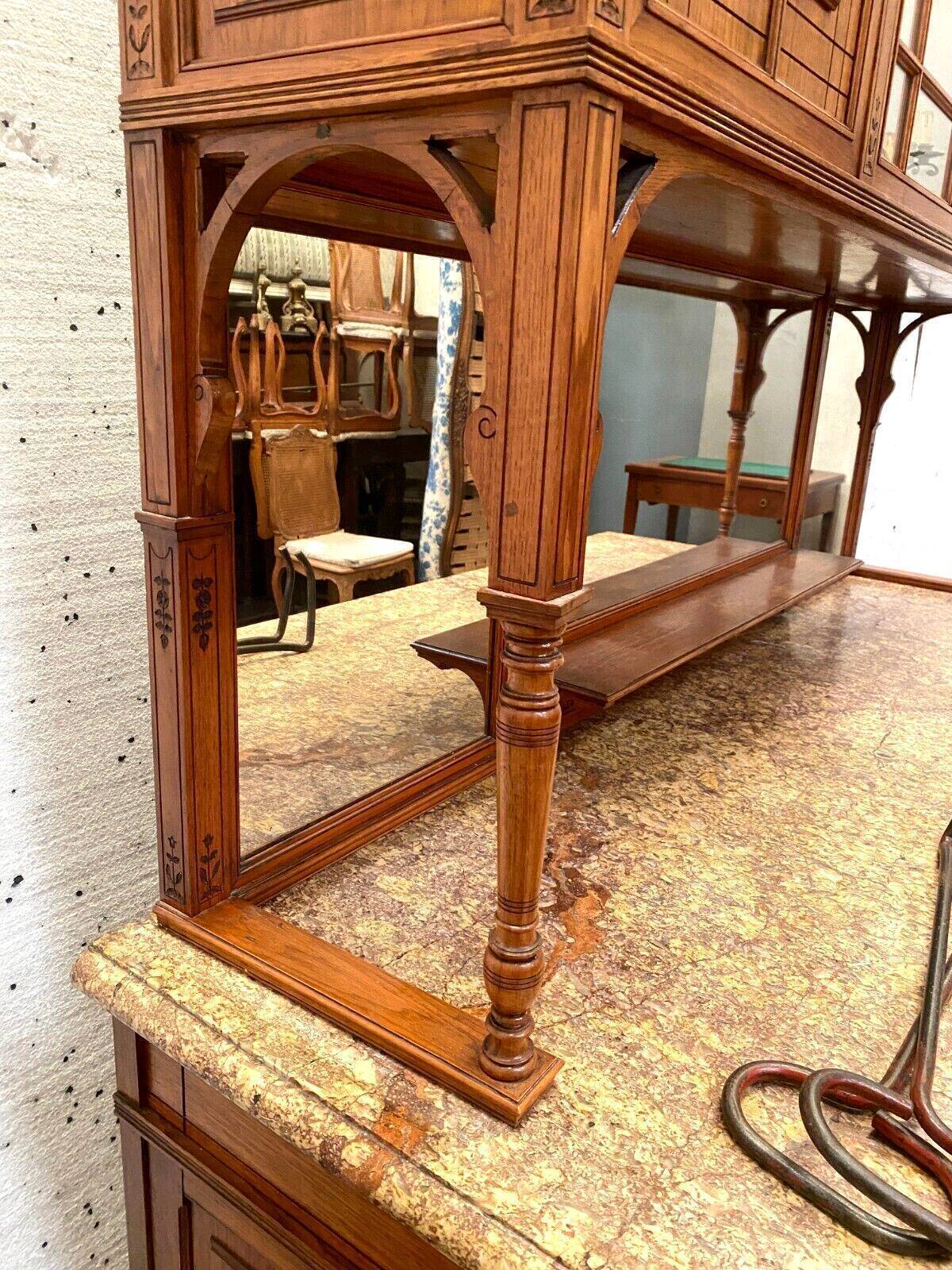 Showcase sideboard Louis XVI style solid wood XIX century