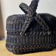 Old Bressan basket in blackened wicker
