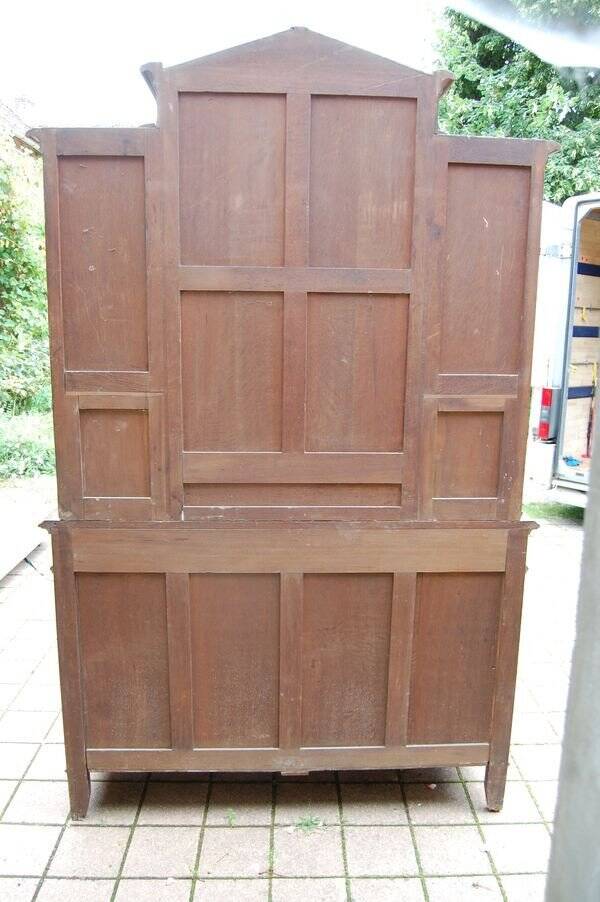 Buffet deux corps Napoléon III en noyer fin du 19e siècle